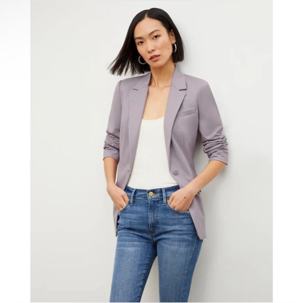 MM Lafleur Yiyan Blazer Wool Twill, Light Lilac, size 4, NEW with tags!